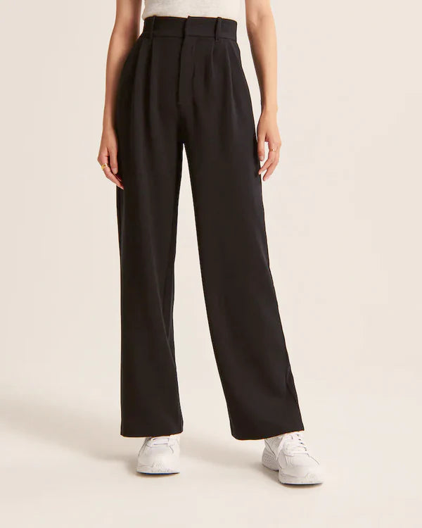 Light Wide-Leg Tailored Pants